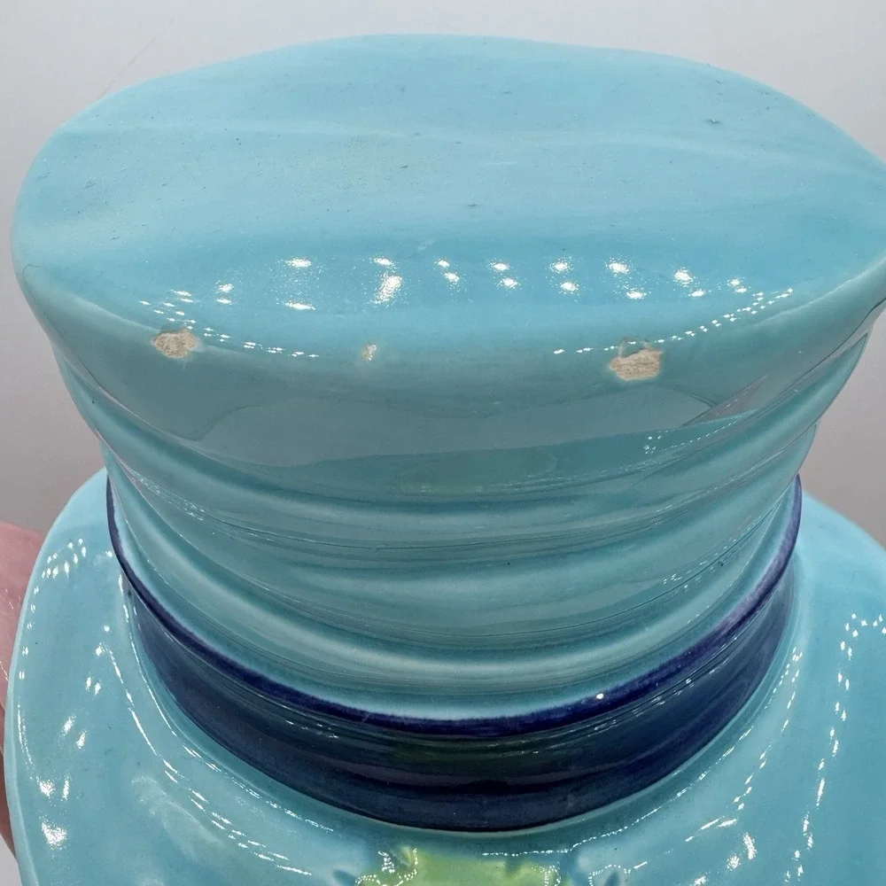 Vintage Pink Elephant Cookie‎ Jar Top Hat Ceramic Kitsch MCM 1950s Rare 12